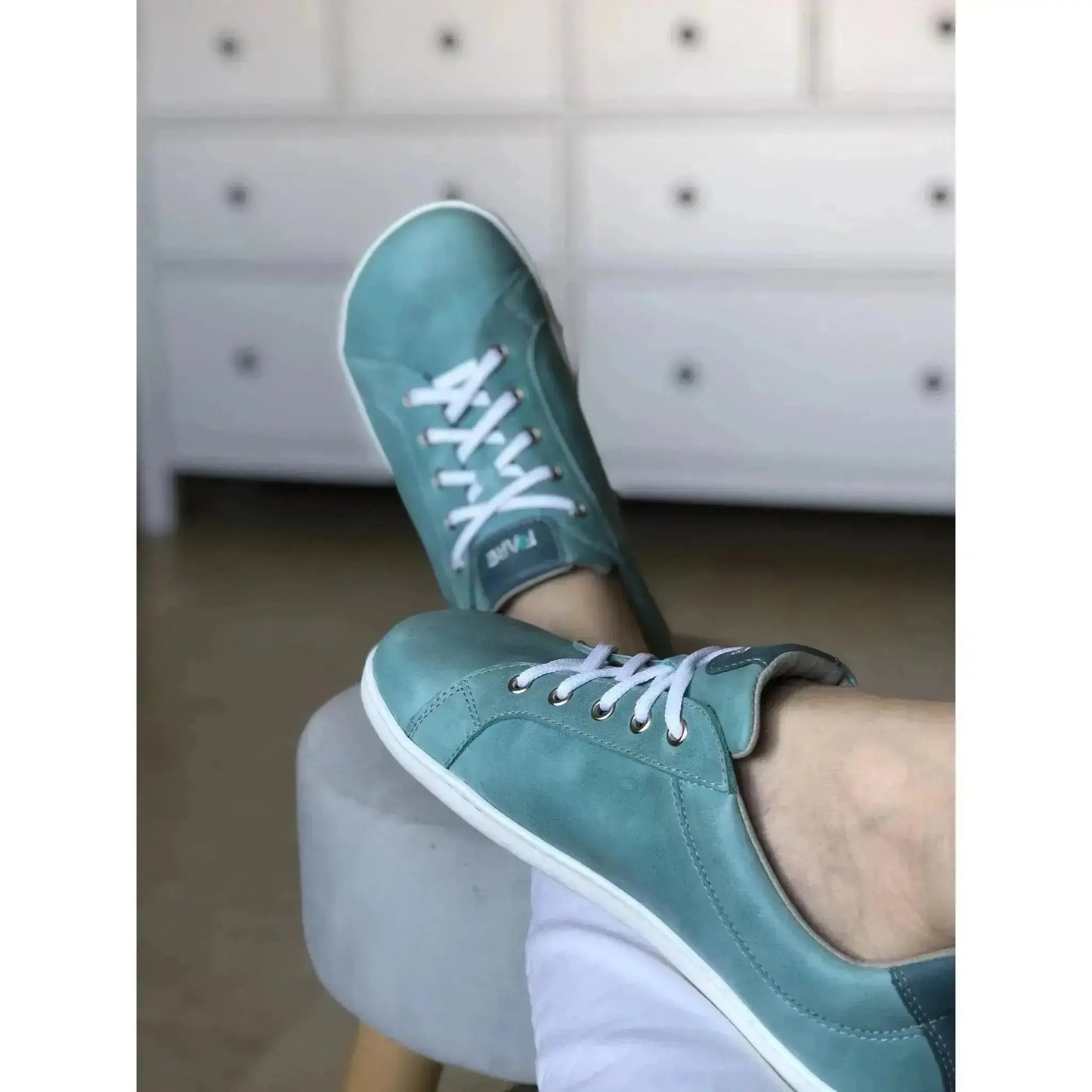 Fare Bare - Elegant Toledo Mint - Deportivas barefoot de piel