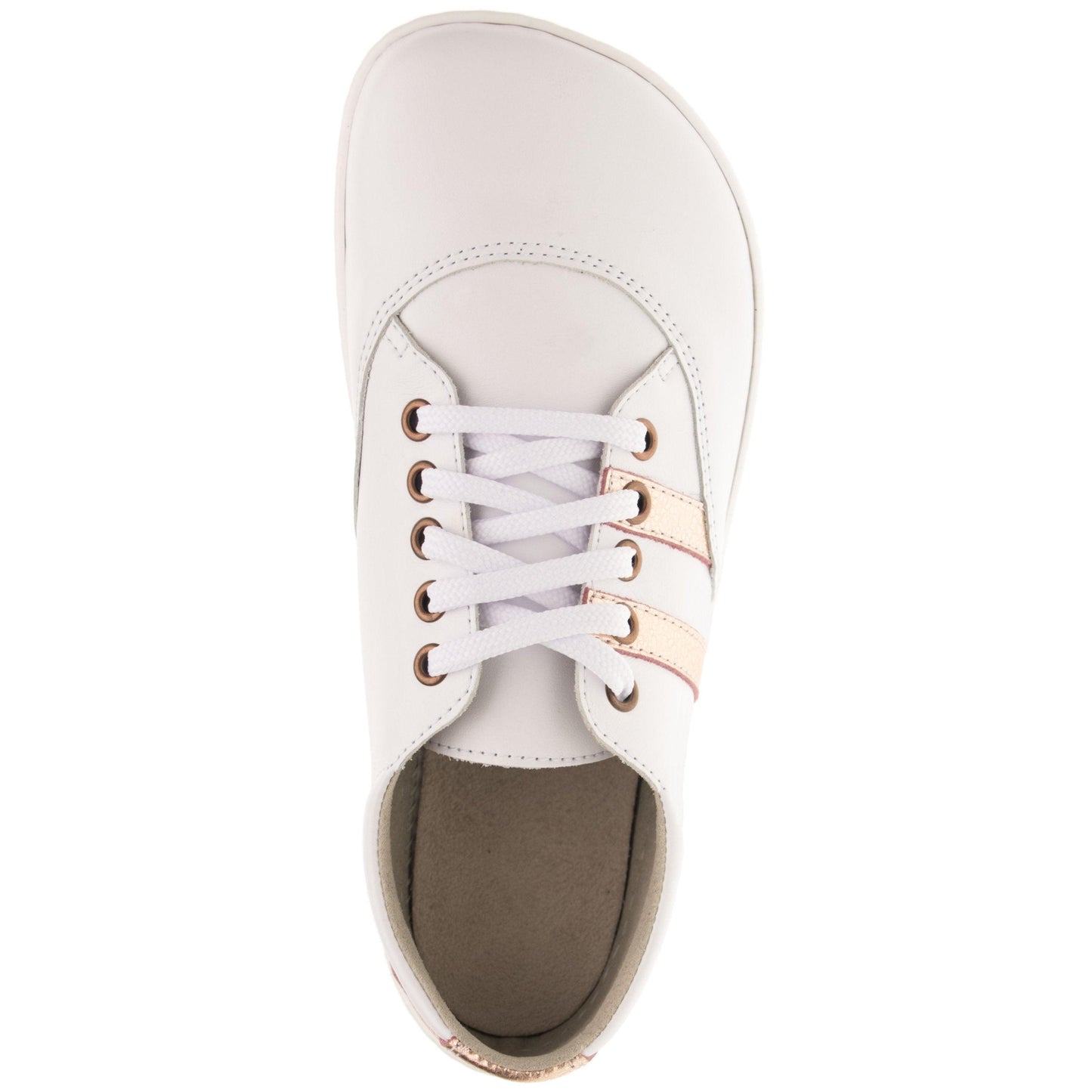 Fare Bare - Elegant White & Gold A5311181 - Deportivas barefoot cuero