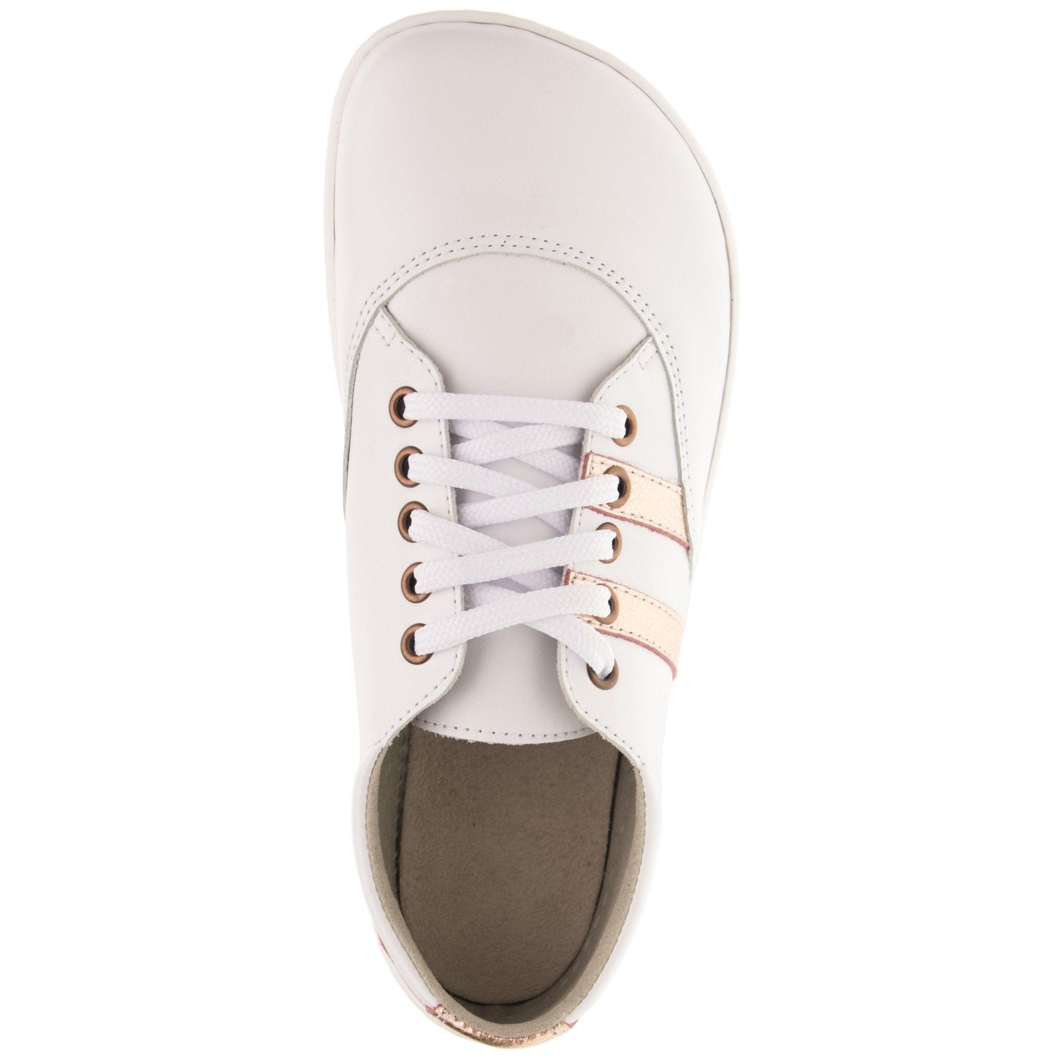 Fare Bare - Elegant White & Gold A5311181 - Deportivas barefoot cuero