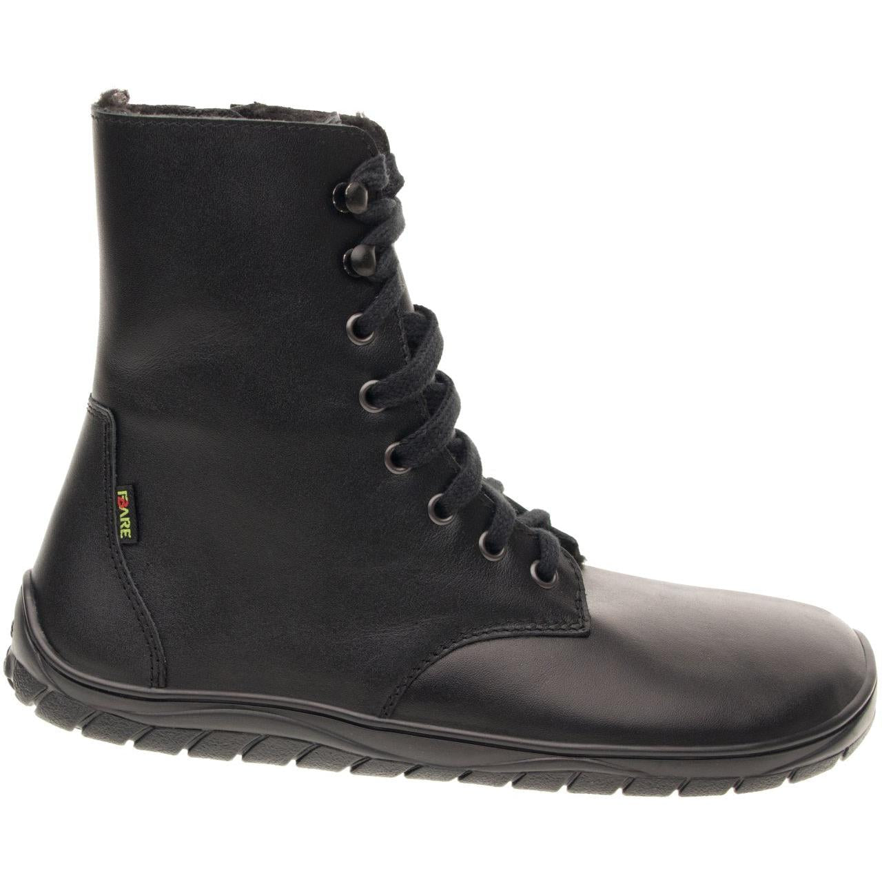 Fare Bare - Freya Winter Shoes Black - botas barefoot de invierno calientes-Fare Bare-Cacles Barefoot-Tienda de calzado barefoot respetuoso minimalista