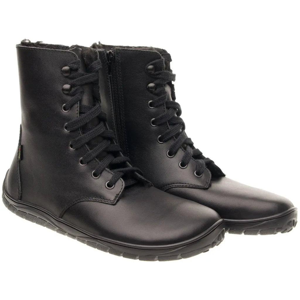 Fare Bare - Freya Winter Shoes Black - botas barefoot de invierno calientes