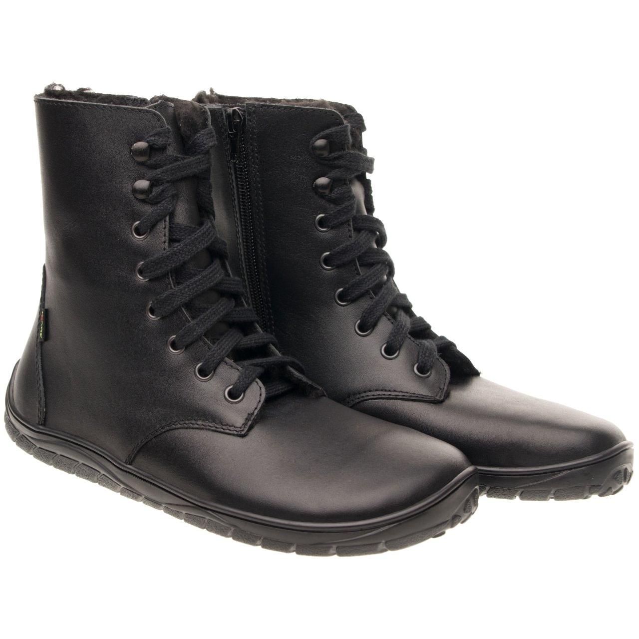 Fare Bare - Freya Winter Shoes Black - botas barefoot de invierno calientes-Fare Bare-Cacles Barefoot-Tienda de calzado barefoot respetuoso minimalista