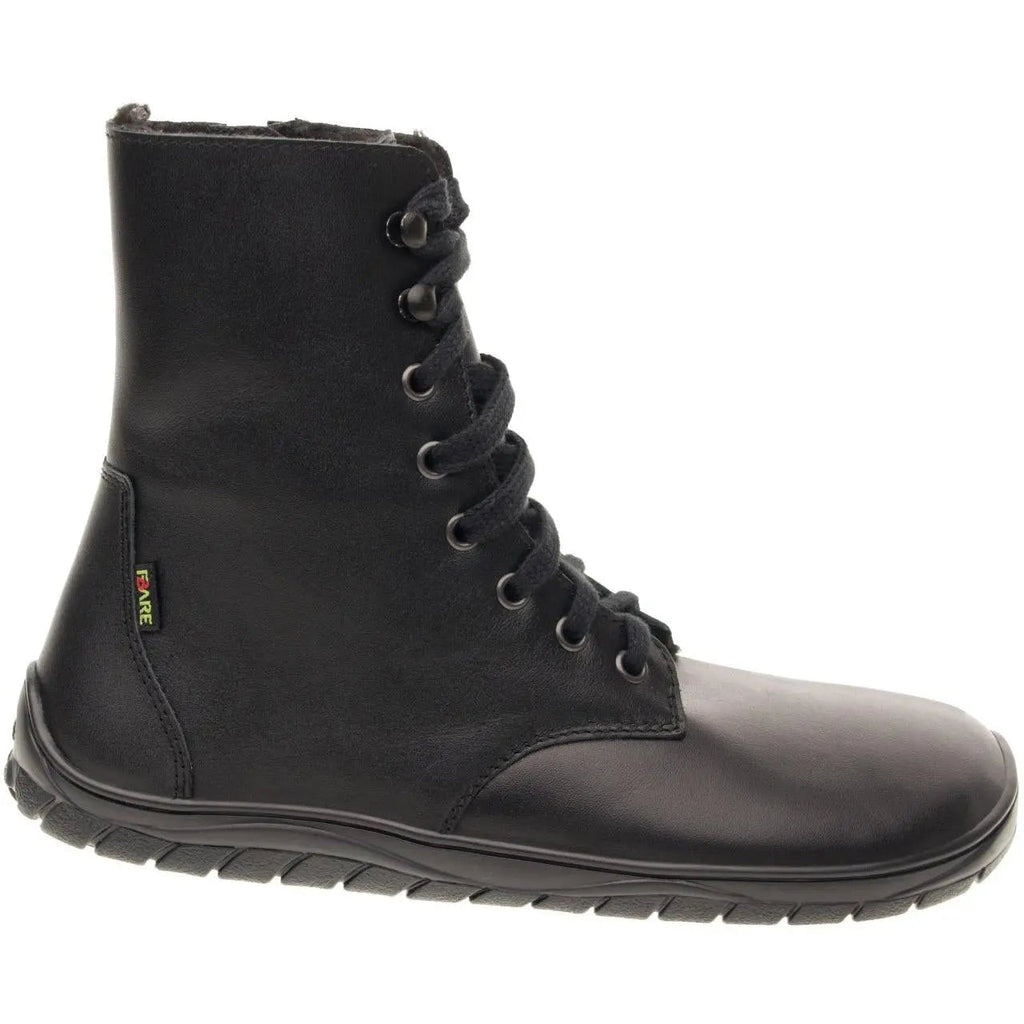 Fare Bare - Freya Winter Shoes Black - botas barefoot de invierno calientes