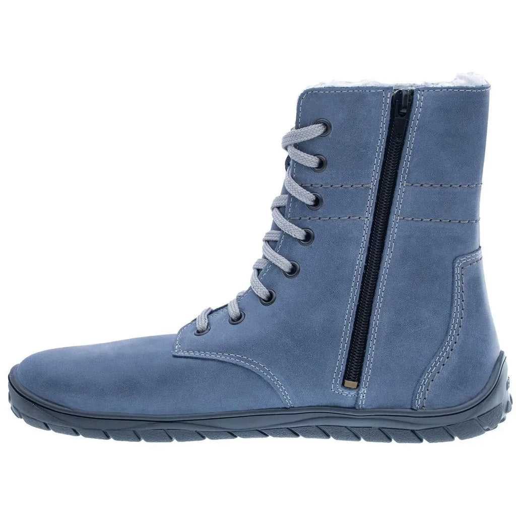 Fare Bare - Freya Winter Shoes Blue - botas barefoot de invierno calientes