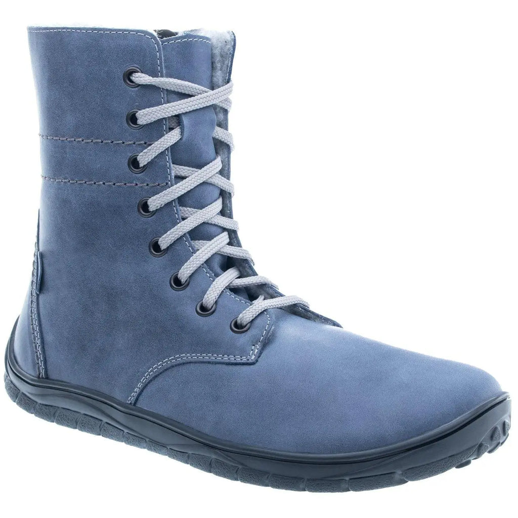 Fare Bare - Freya Winter Shoes Blue - botas barefoot de invierno calientes