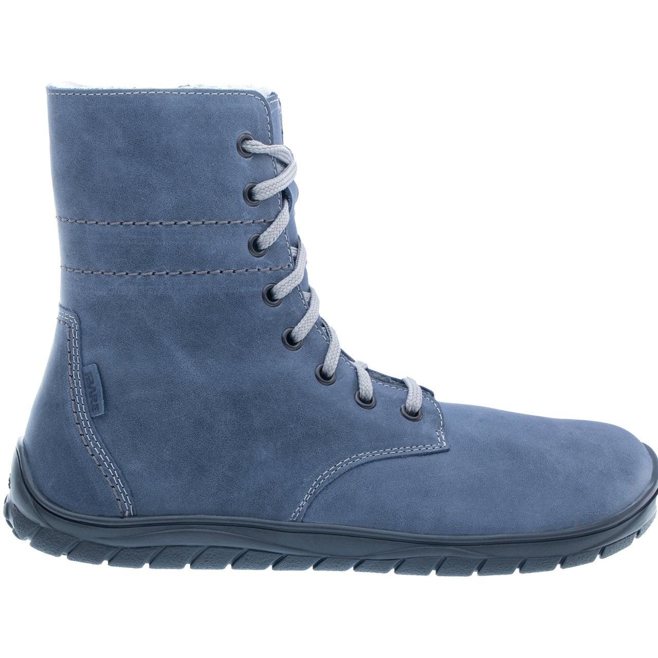 Fare Bare - Freya Winter Shoes Blue - botas barefoot de invierno calientes - Cacles Barefoot
