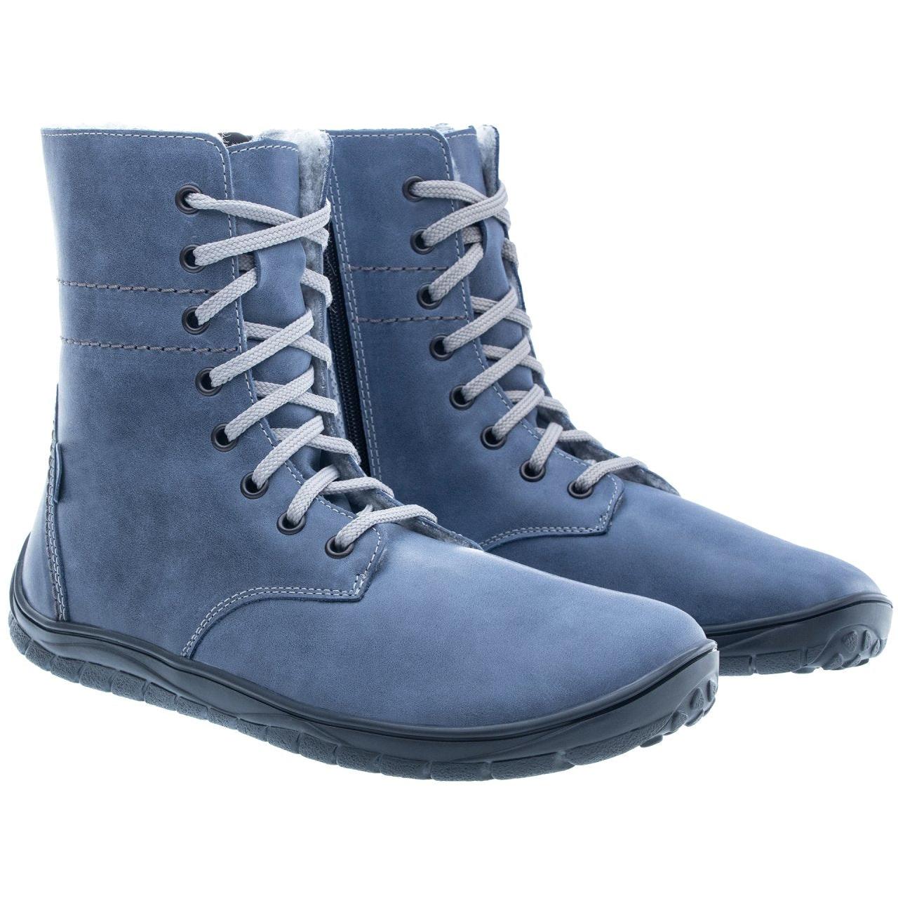 Fare Bare - Freya Winter Shoes Blue - botas barefoot de invierno calientes - Cacles Barefoot