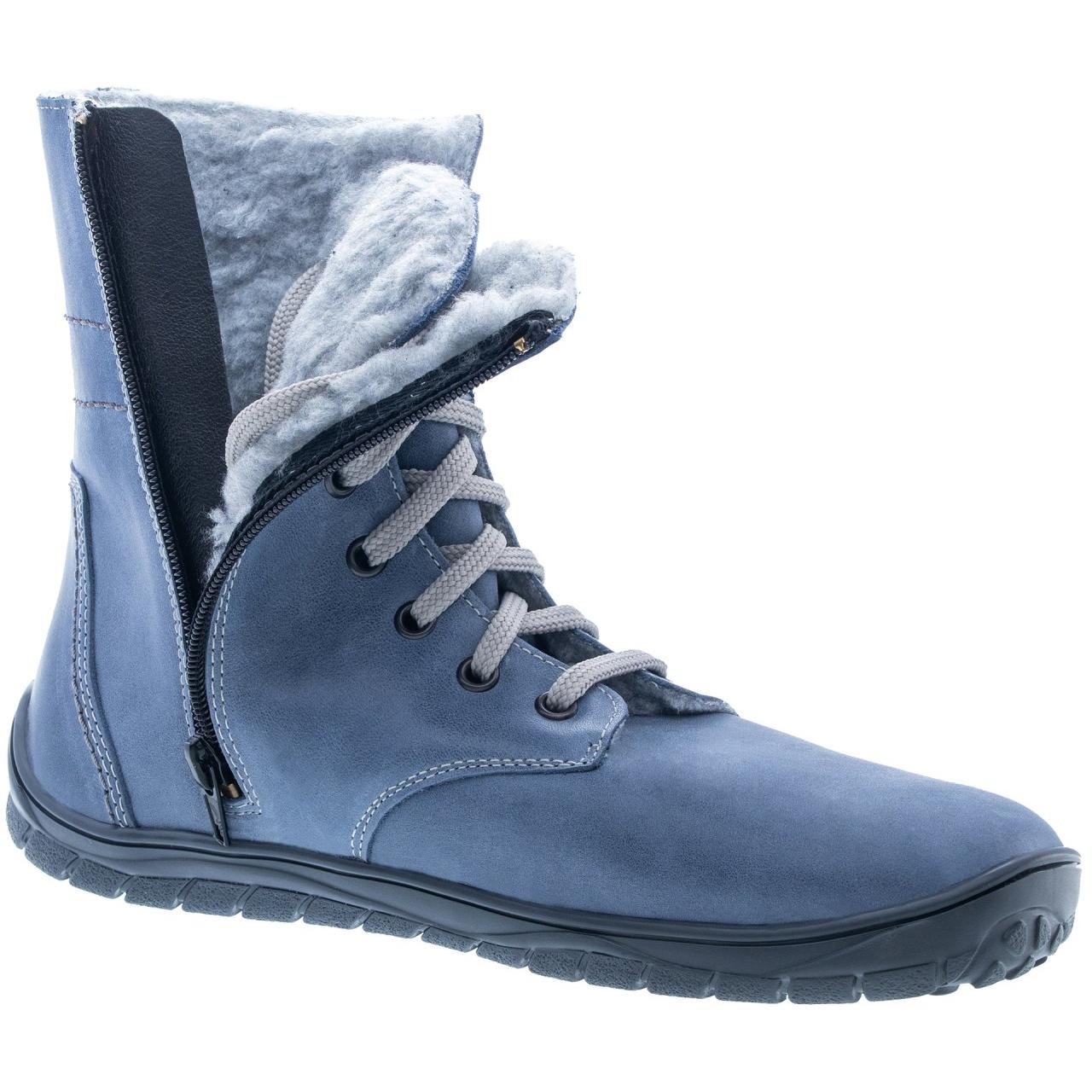 Fare Bare - Freya Winter Shoes Blue - botas barefoot de invierno calientes - Cacles Barefoot