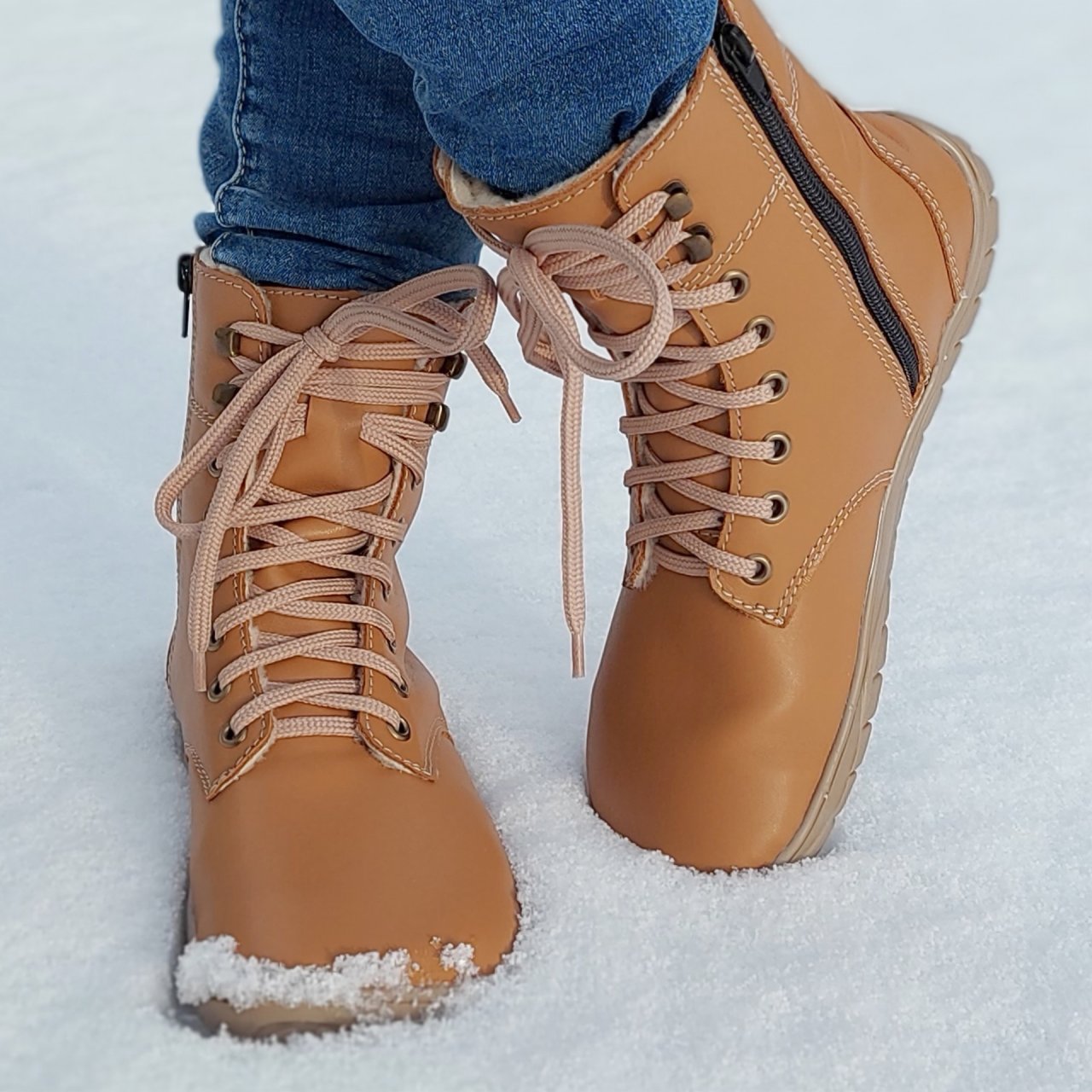 Fare Bare - Freya Winter Shoes Brown - botas barefoot de invierno calientes-Fare Bare-Cacles Barefoot-Tienda de calzado barefoot respetuoso minimalista