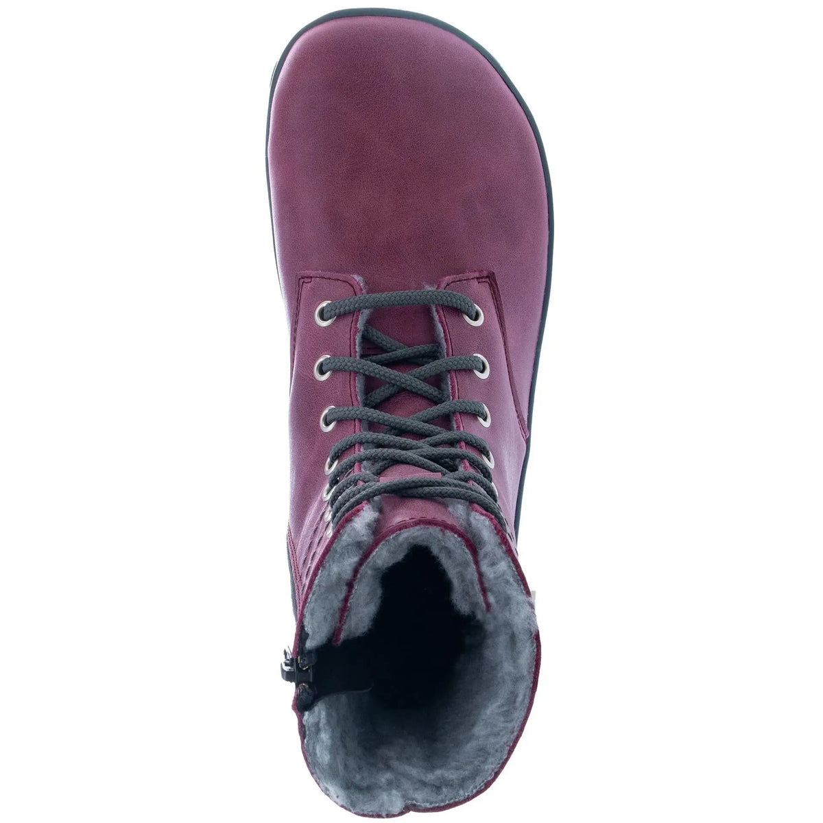 Fare Bare - Freya Winter Shoes Burgundy - botas barefoot de invierno calientes
