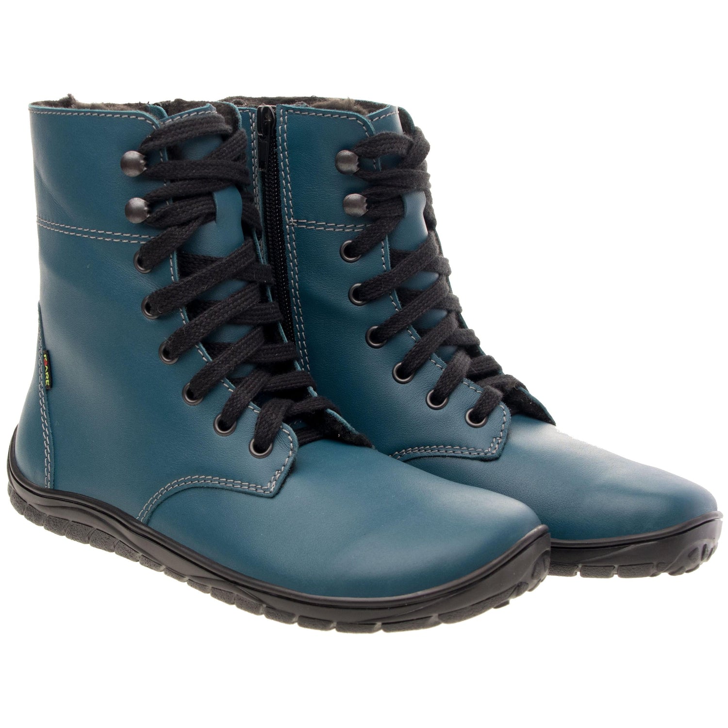 Fare Bare - Freya Winter Shoes Petrol - botas barefoot de invierno calientes-Fare Bare-Cacles Barefoot-Tienda de calzado barefoot respetuoso minimalista