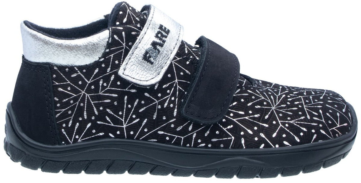 Fare Bare Kids Bergenky Little Black Nature Ltd. Edition - Botines barefoot impermeables para niños pequeños negras