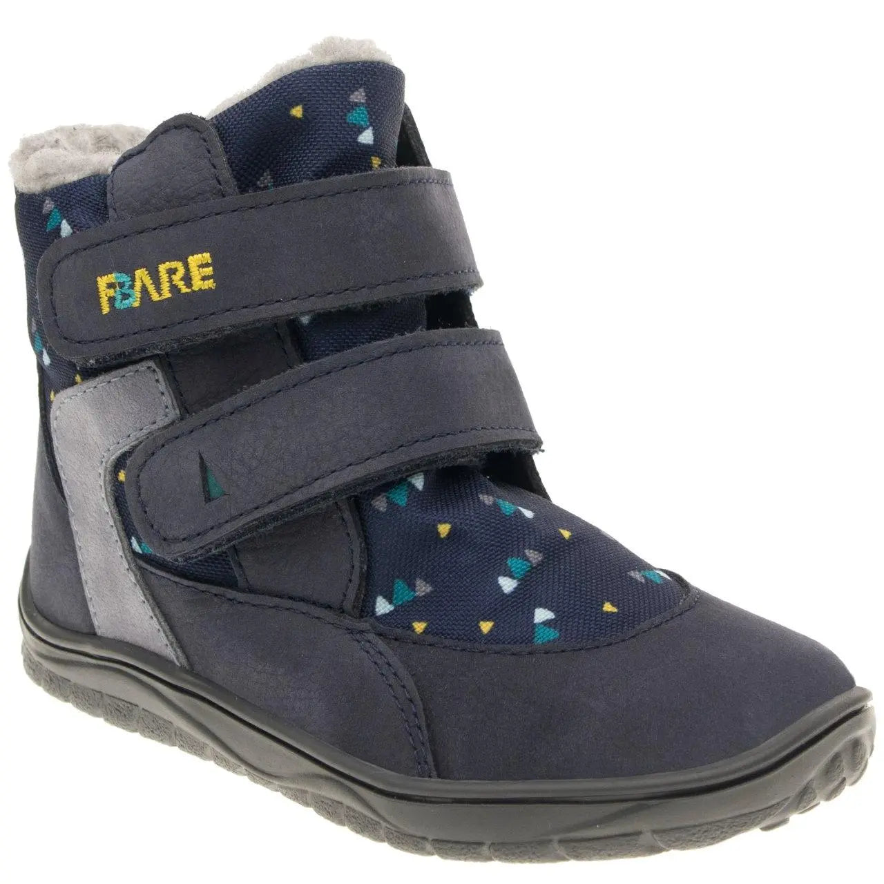 Fare Bare Kids - Frostky Winter Waterproof Blue - Botines barefoot impermeables con forro invernal