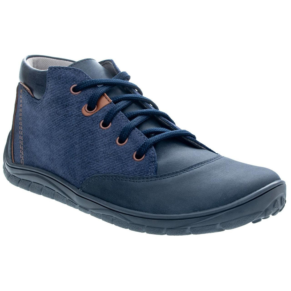 Fare Bare Mateo All Year Blue Denim - Botines barefoot de cuero azules  Cacles Barefoot