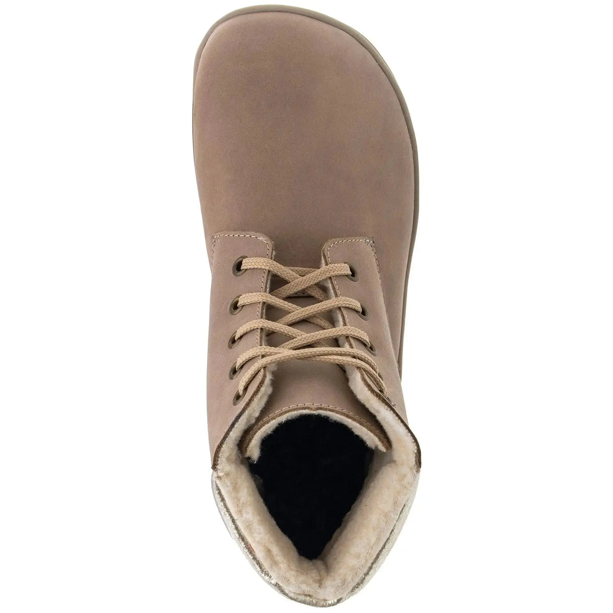 Fare Bare - Nivella Winter Beige - Botín barefoot con forro invernal