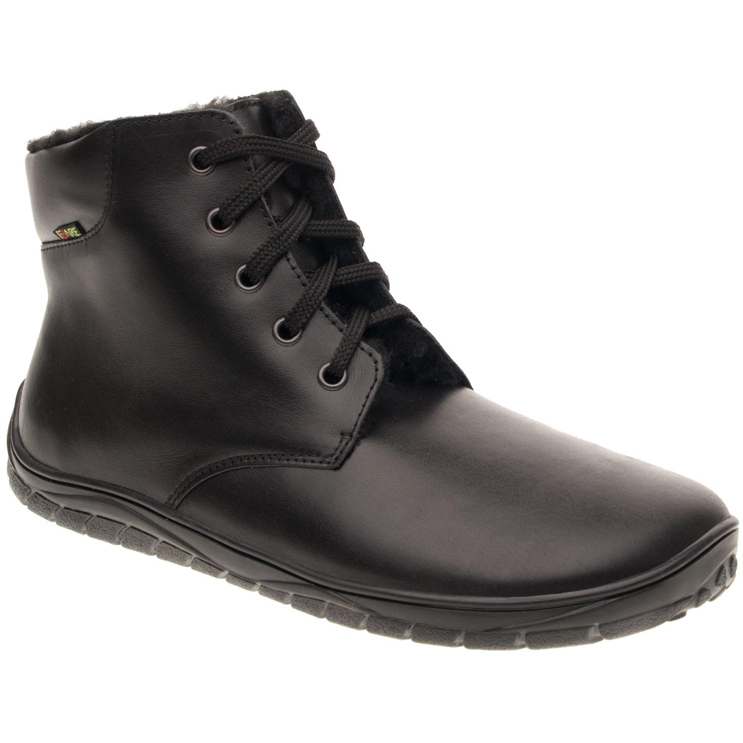 Fare Bare - Nivella Winter Black - Botín bajo barefoot con forro invernal