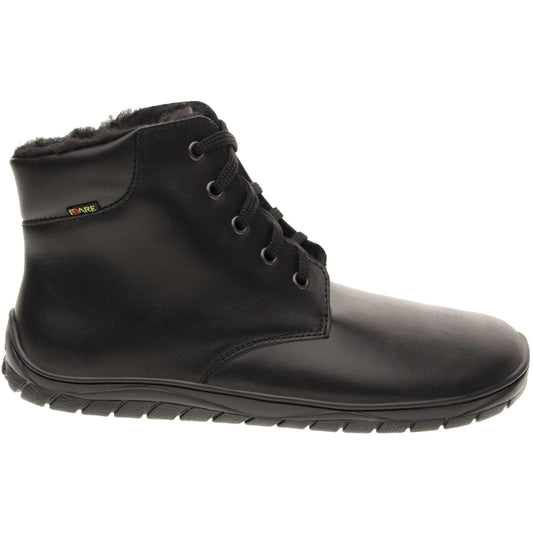 Fare Bare - Nivella Winter Black - Botín bajo barefoot con forro invernal