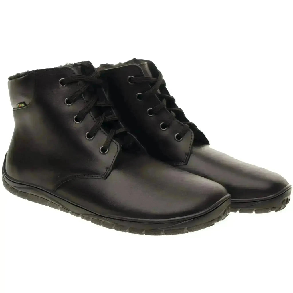 Fare Bare - Nivella Winter Black - Botines barefoot unisex calientes negros