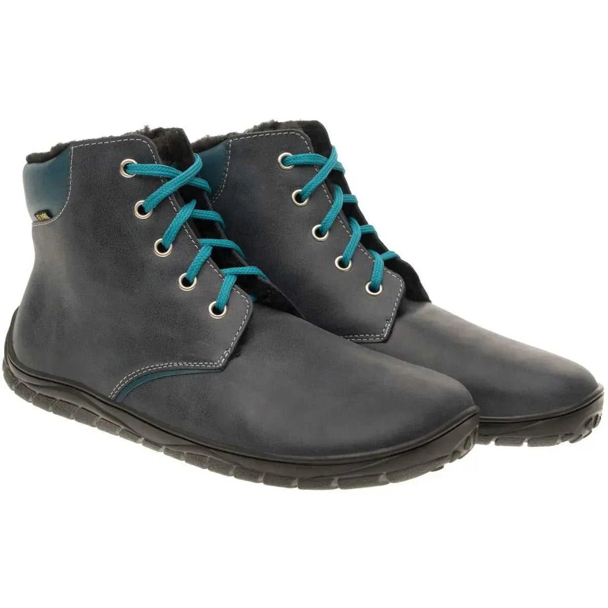 Fare Bare - Nivella Winter Blue - Bottine barefoot avec doublure hivernale