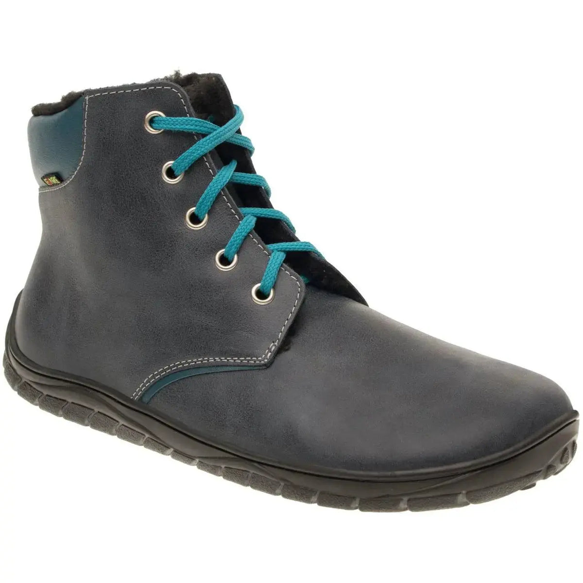 Fare Bare - Nivella Winter Blue - Botín barefoot con forro invernal