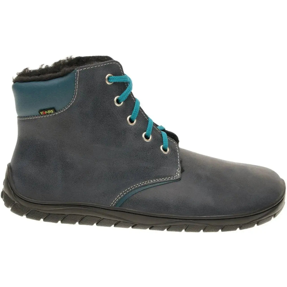 Fare Bare - Nivella Winter Blue - Botín barefoot con forro invernal