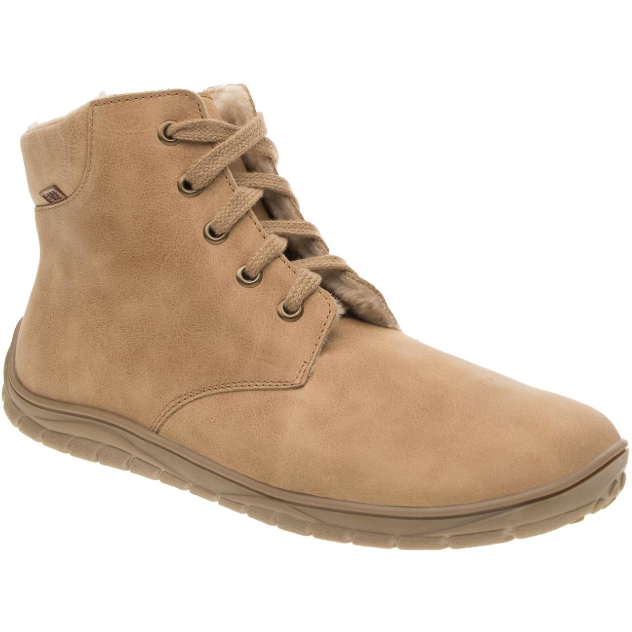 Fare Bare - Nivella Winter Camel - Botín bajo barefoot con forro invernal - Cacles Barefoot