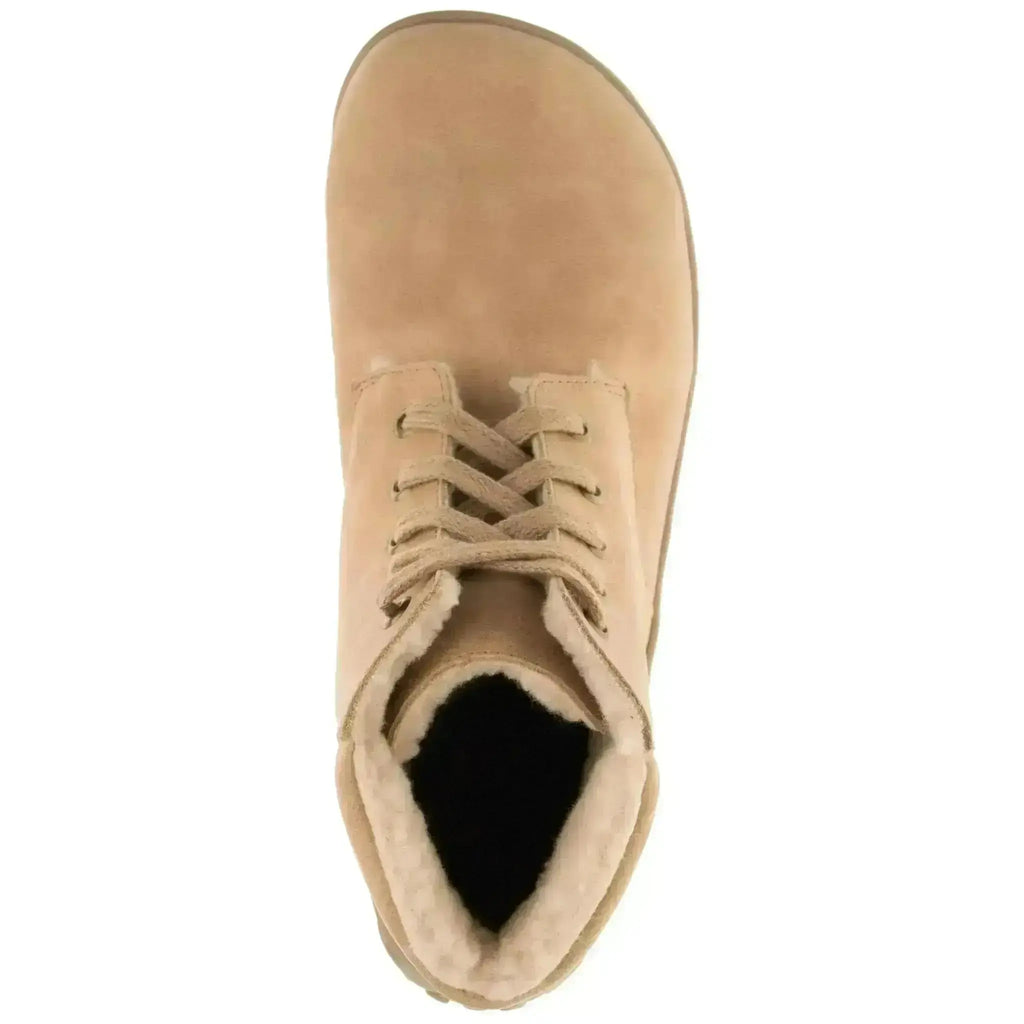 Fare Bare - Nivella Winter Camel - Botines barefoot con forro caliente unisex
