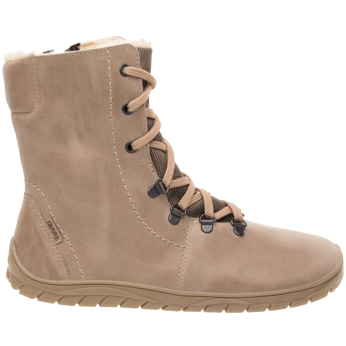 Fare Bare - Norry Winter Beige - Botines barefoot impermeables con forro invernal