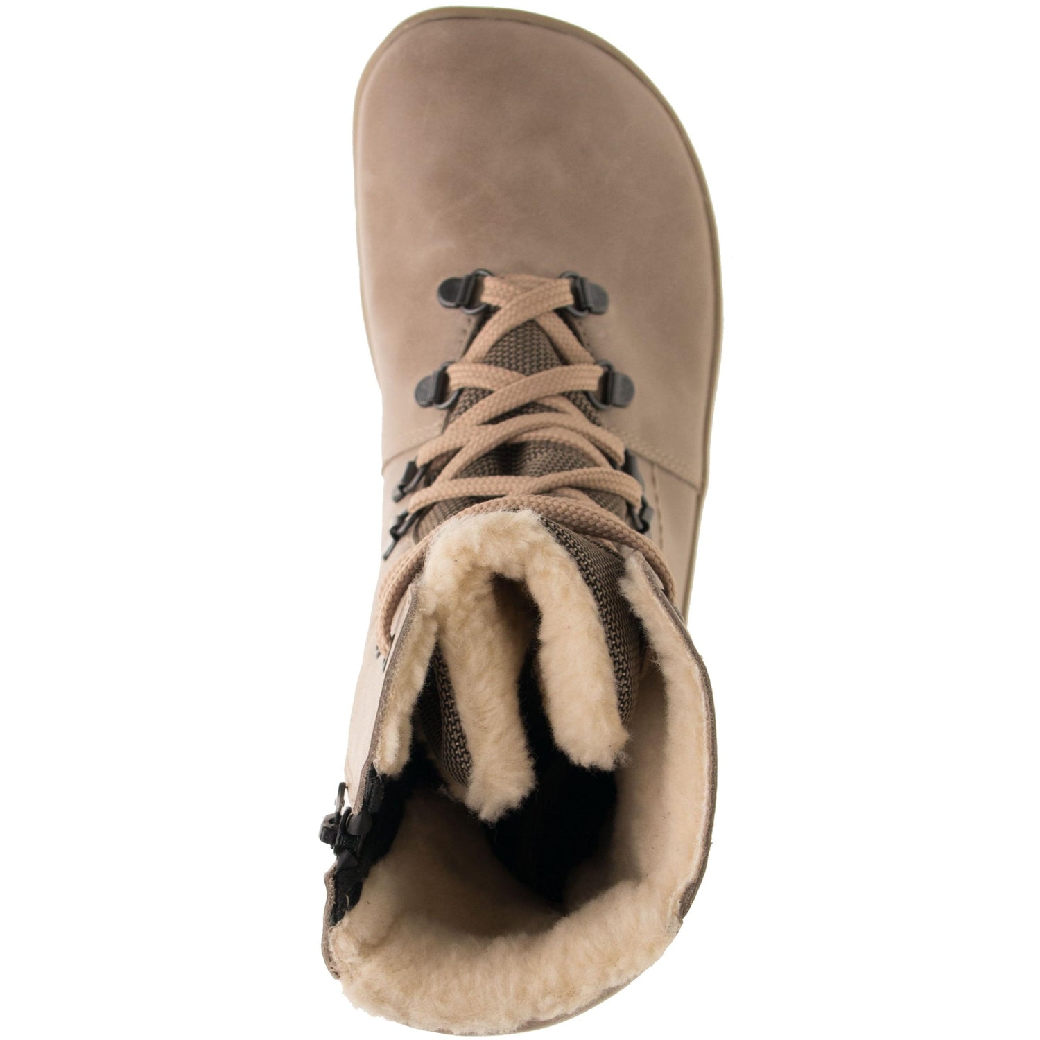 Fare Bare - Norry Winter Beige - Botines barefoot impermeables con forro invernal