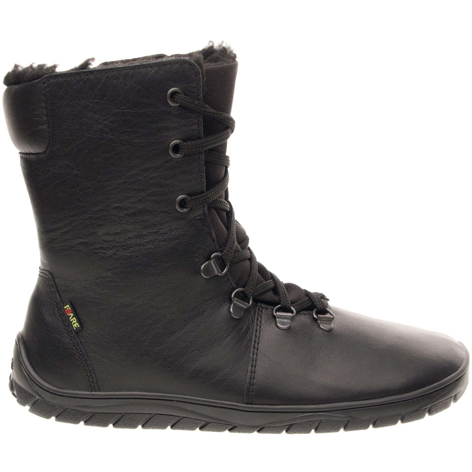 Fare Bare - Norry Winter Black - Botines barefoot impermeables con forro invernal
