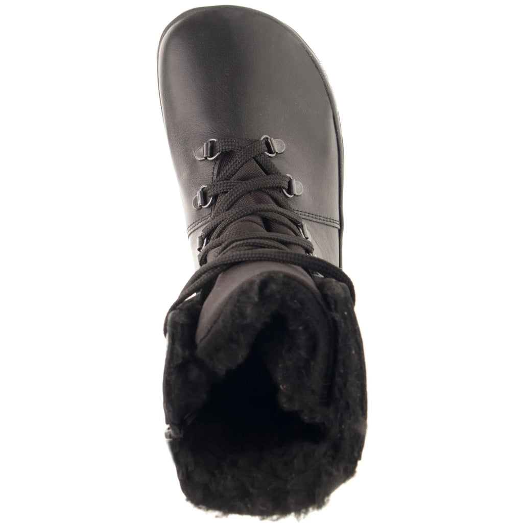 Fare Bare - Norry Winter Black - Botines barefoot impermeables con forro invernal