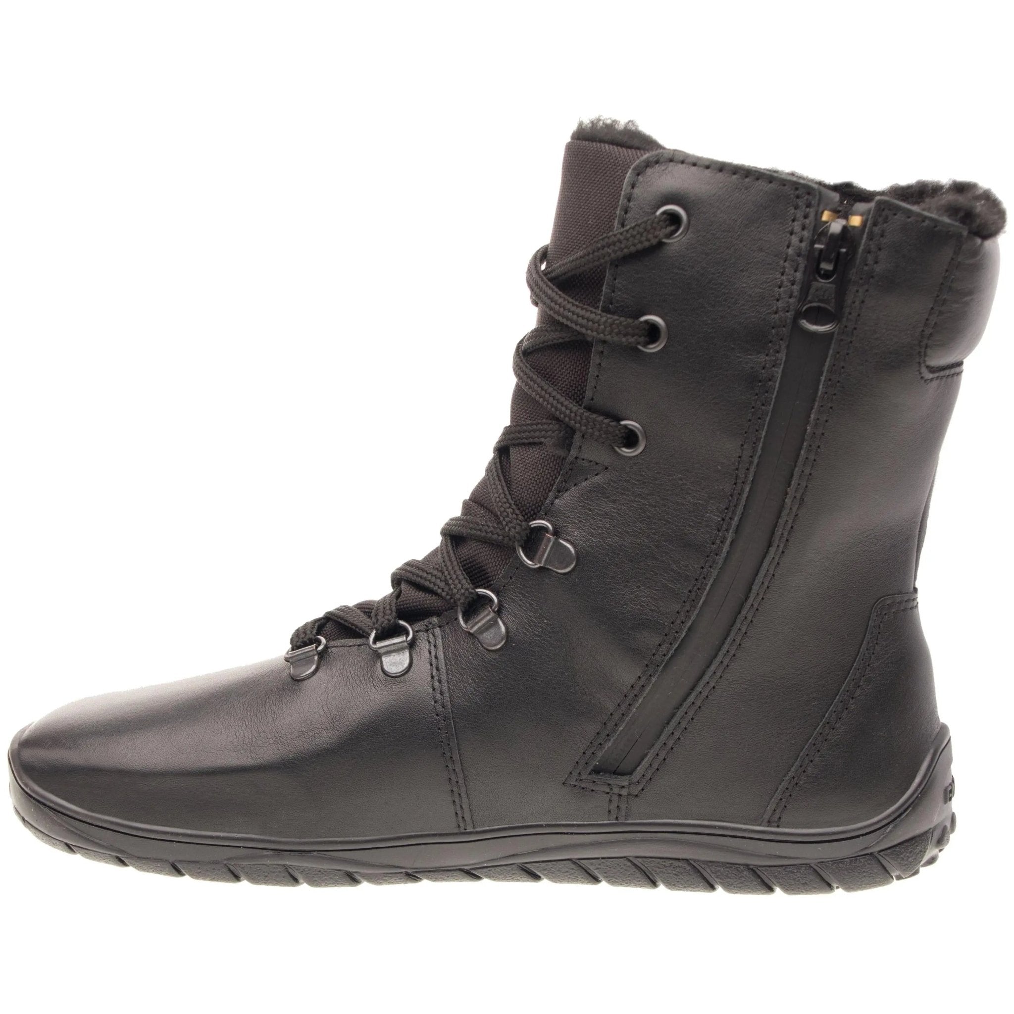 Fare Bare - Norry Winter Black - Botines barefoot impermeables con forro invernal