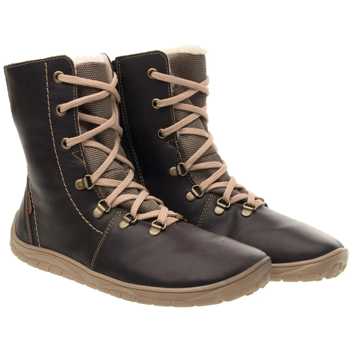 Fare Bare - Norry Winter Dark Chocolate - Botines barefoot impermeables calientes unisex