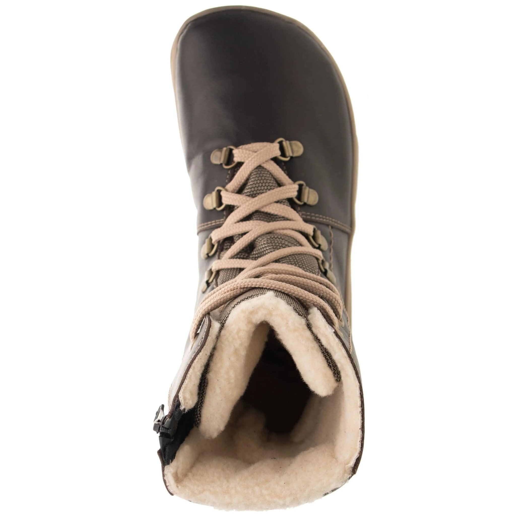 Fare Bare - Norry Winter Dark Chocolate - Botines barefoot impermeables con forro invernal