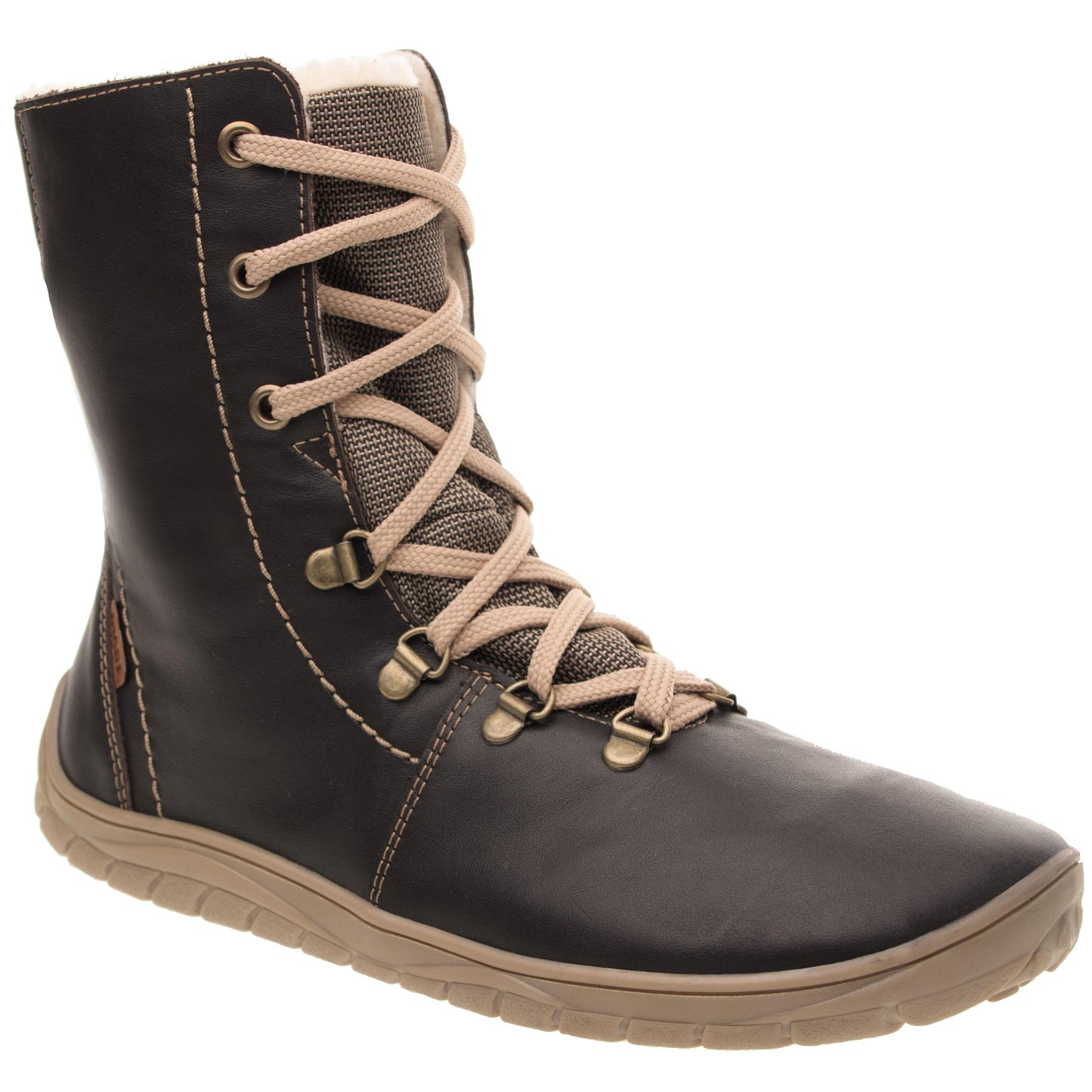 Fare Bare - Norry Winter Dark Chocolate - Botines barefoot impermeables con forro invernal