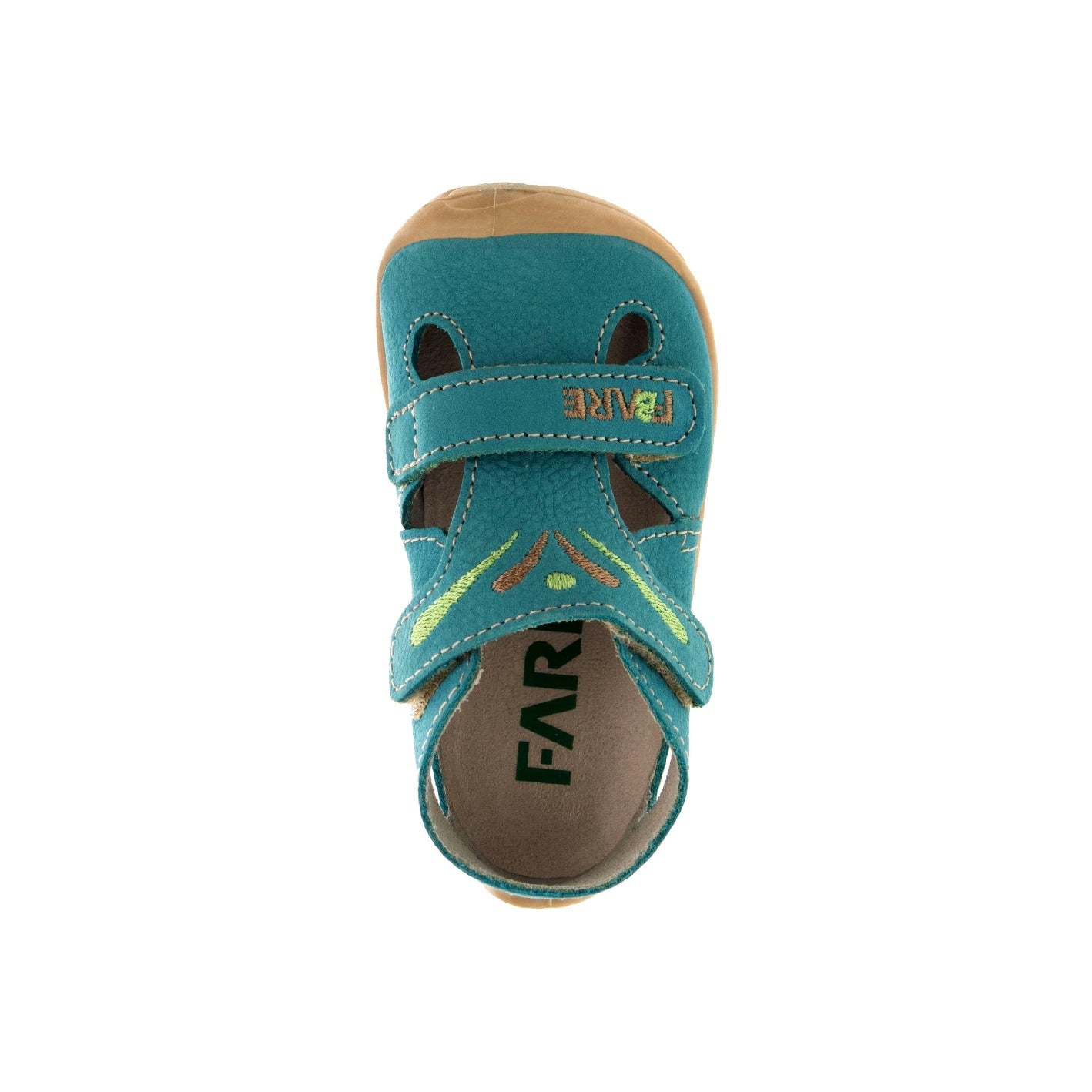 Fare Bare - Primeros pasos Turquesa - Sandalias respetuosas-Fare Bare-Cacles Barefoot-Tienda de calzado barefoot respetuoso minimalista