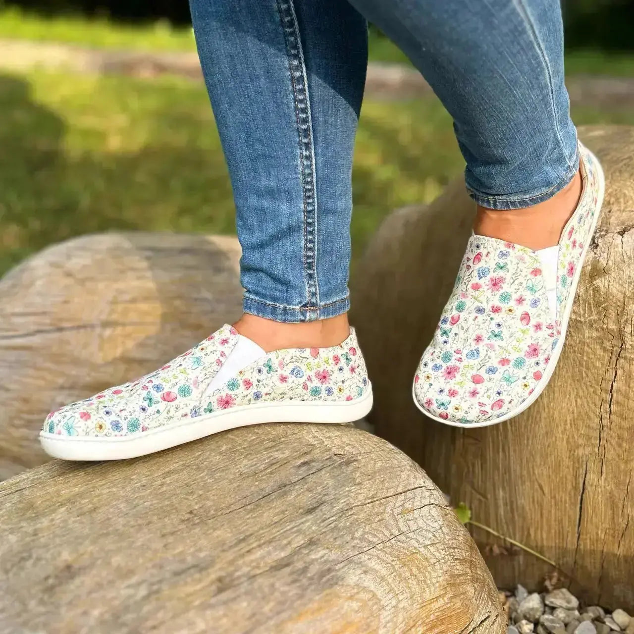 Fare Bare - Slip-On Flowers B5762452 - zapatillas sin cordones barefoot