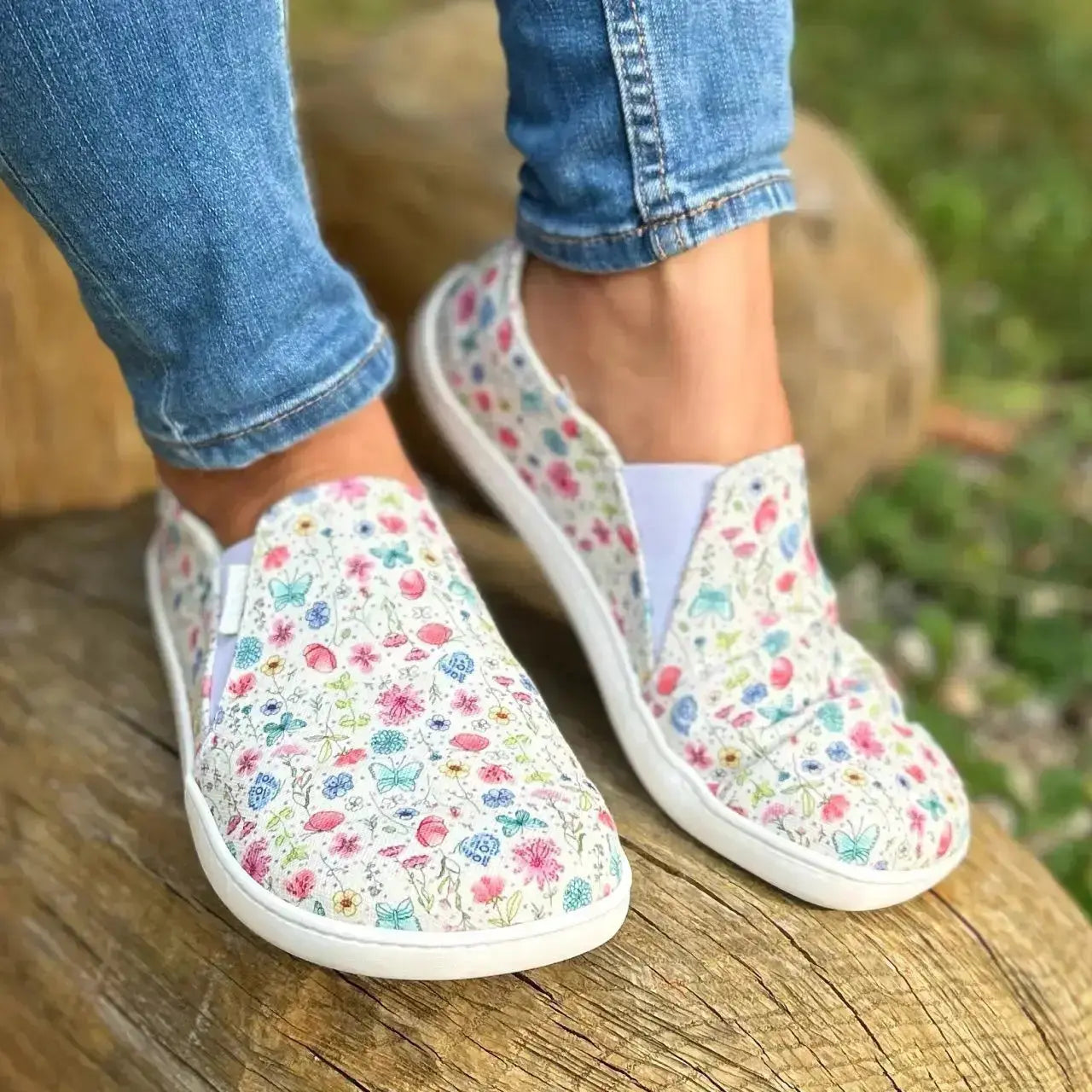 Fare Bare - Slip-On Flowers B5762452 - zapatillas sin cordones barefoot