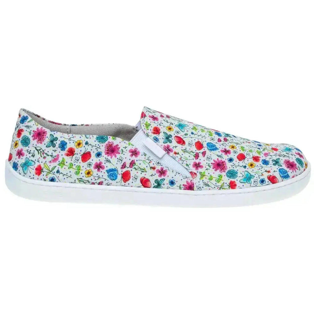 Fare Bare - Slip-On Flowers B5762452 - zapatillas sin cordones barefoot para mujer con estampado de flores