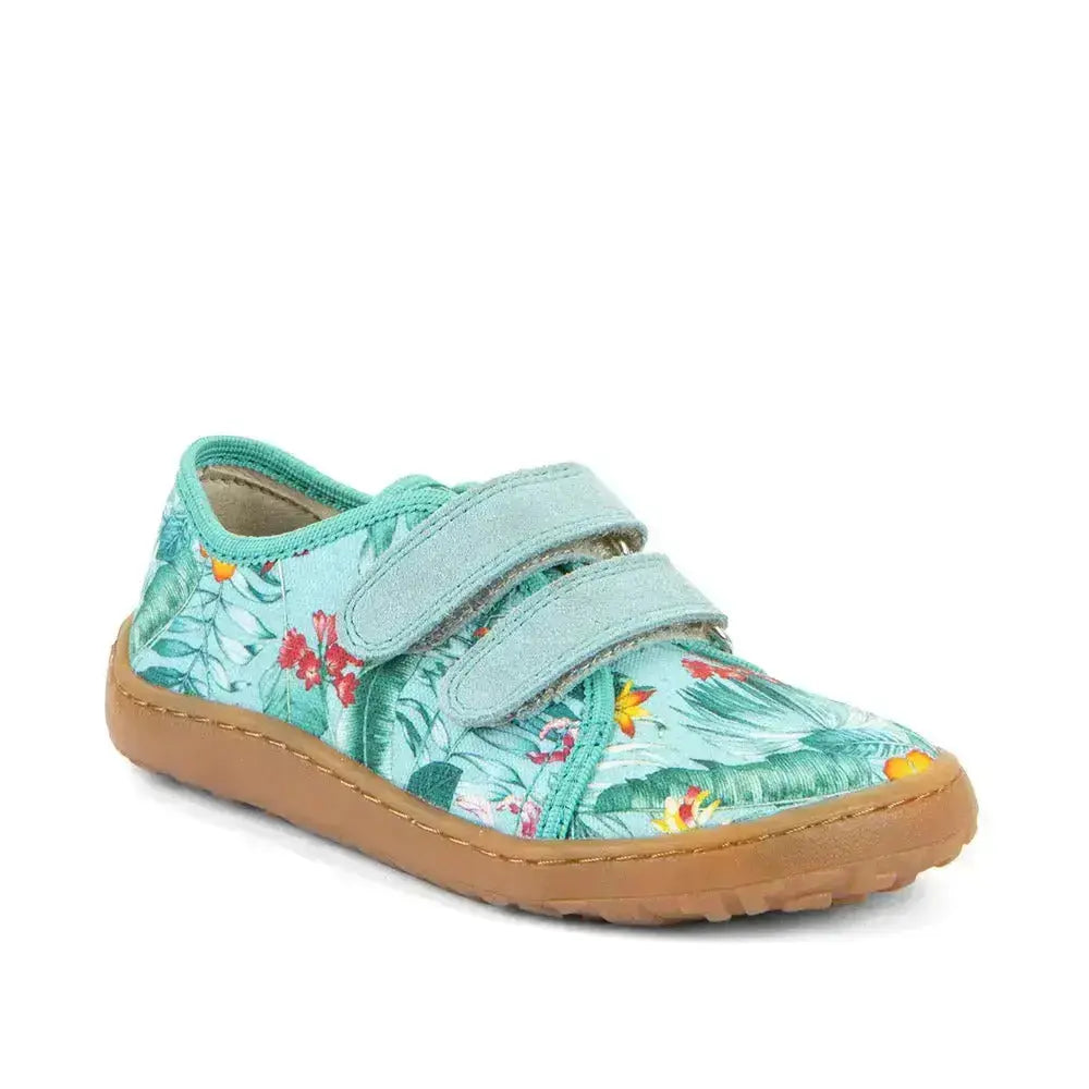 Froddo Barefoot - Barefoot Canvas Mint - Lonetas barefoot infantiles menta flores