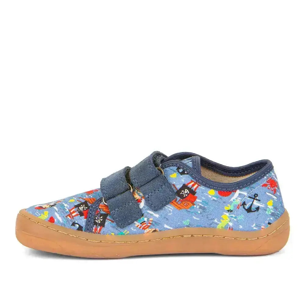 Froddo Barefoot - Barefoot Canvas Pirates - Lonetas respetuosas infantiles con estampado de piratas