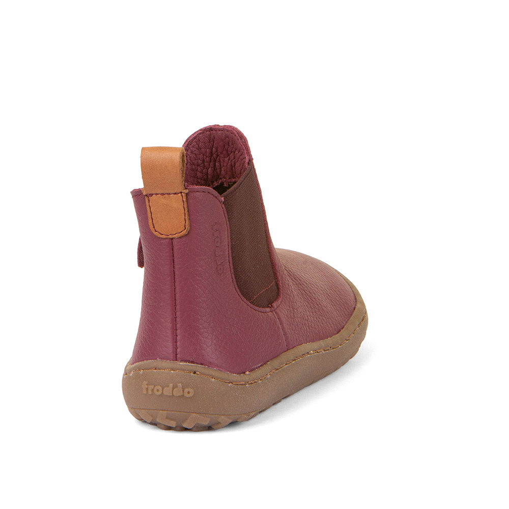 Froddo Barefoot - Chelys Bordeaux - Botines Chelsea Barefoot-Froddo-Cacles Barefoot-Tienda de calzado barefoot respetuoso minimalista