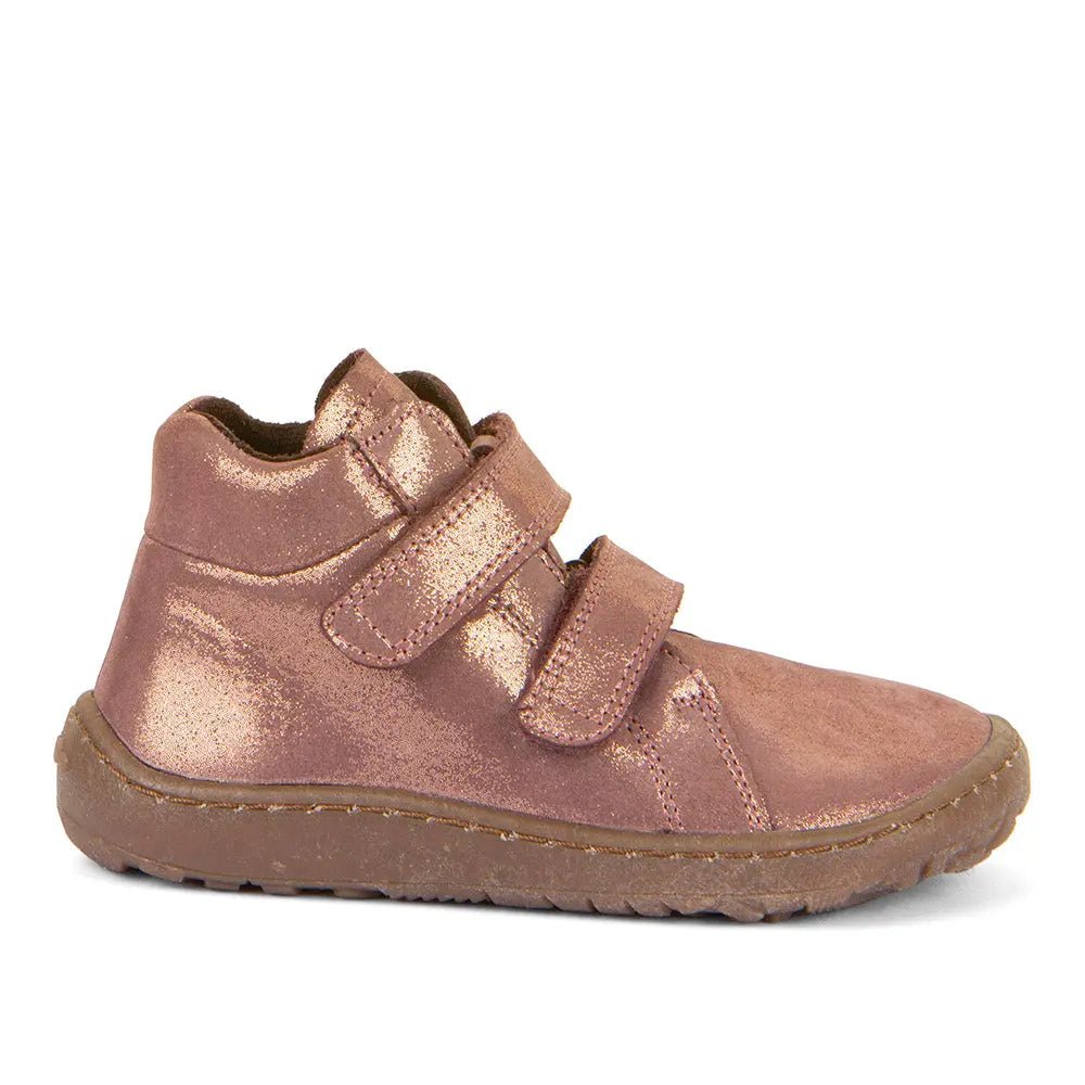 Froddo Barefoot - Pink / Gold - Botines barefoot infantiles de cuero repelentes a la humedad rosas