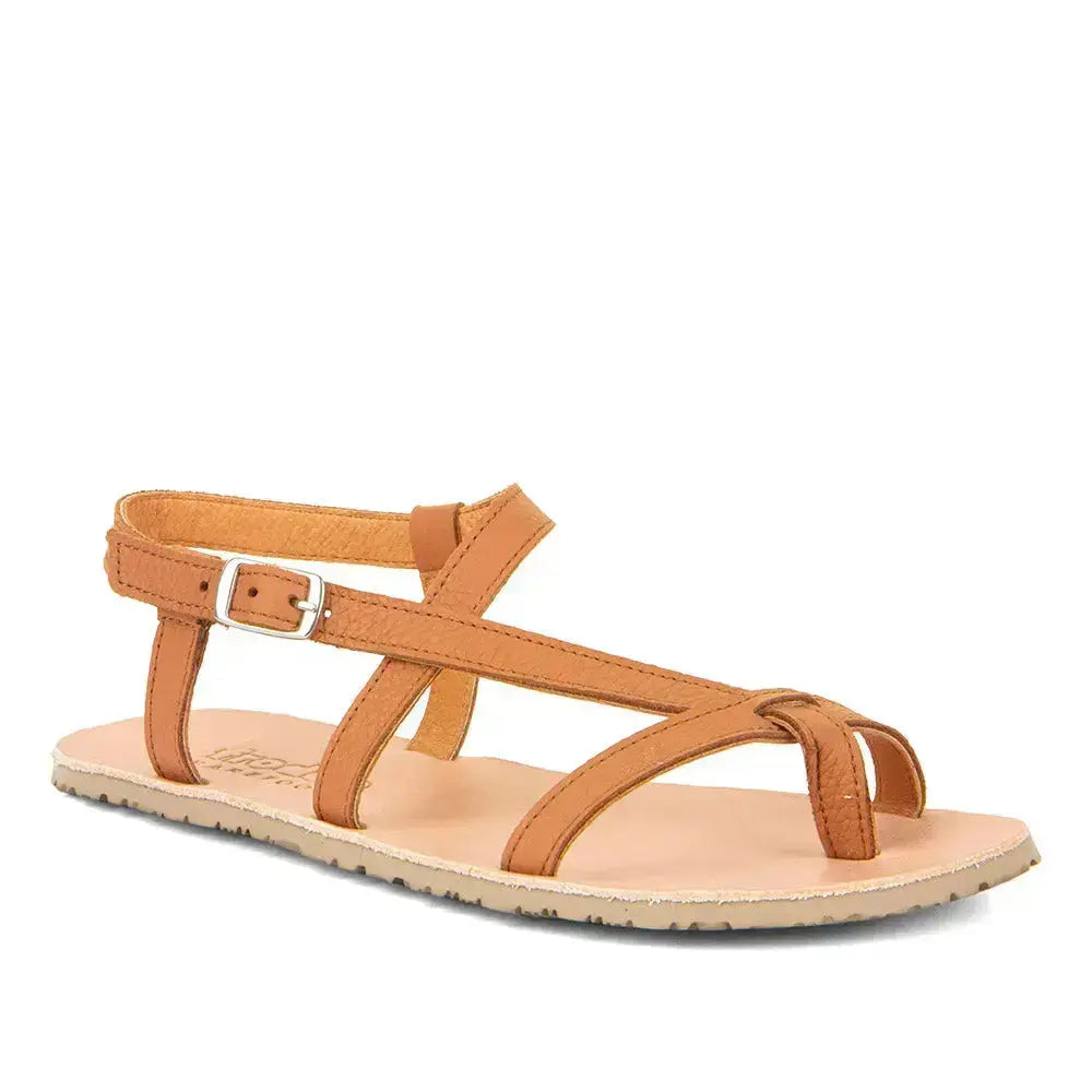 Froddo Barefoot - Sandalias Flexy W Cognac - Sandalias respetuosas de dedo marrones para mujer