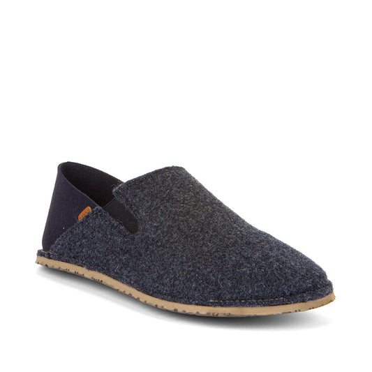 Froddo Barefoot - Slip-on Wooly Dark Blue - Zapatillas de casa barefoot-Froddo-Cacles Barefoot-Tienda de calzado barefoot respetuoso minimalista