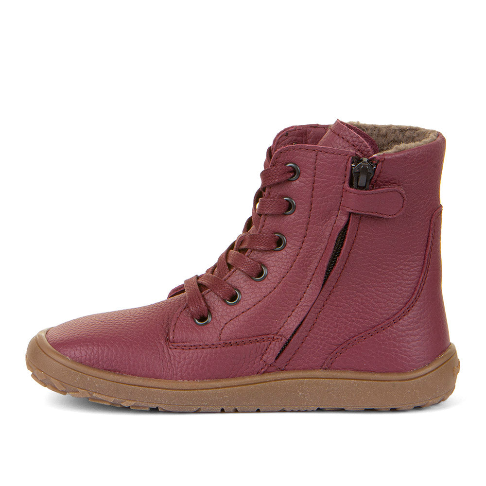 Froddo Barefoot - TEX Laces Bordeaux - Botines de Cordones con Membrana Tex-Froddo-Cacles Barefoot-Tienda de calzado barefoot respetuoso minimalista
