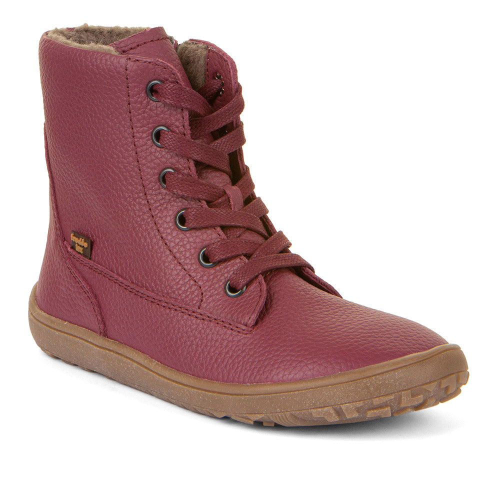 Froddo Barefoot - TEX Laces Bordeaux - Botines de Cordones con Membrana Tex-Froddo-Cacles Barefoot-Tienda de calzado barefoot respetuoso minimalista