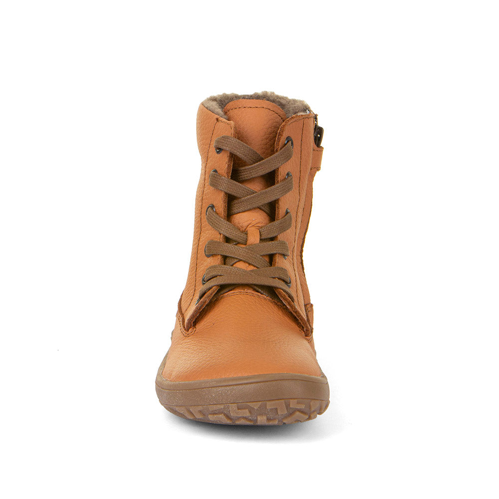 Froddo Barefoot - TEX Laces Cognac - Botines de Cordones con Membrana Tex-Froddo-Cacles Barefoot-Tienda de calzado barefoot respetuoso minimalista