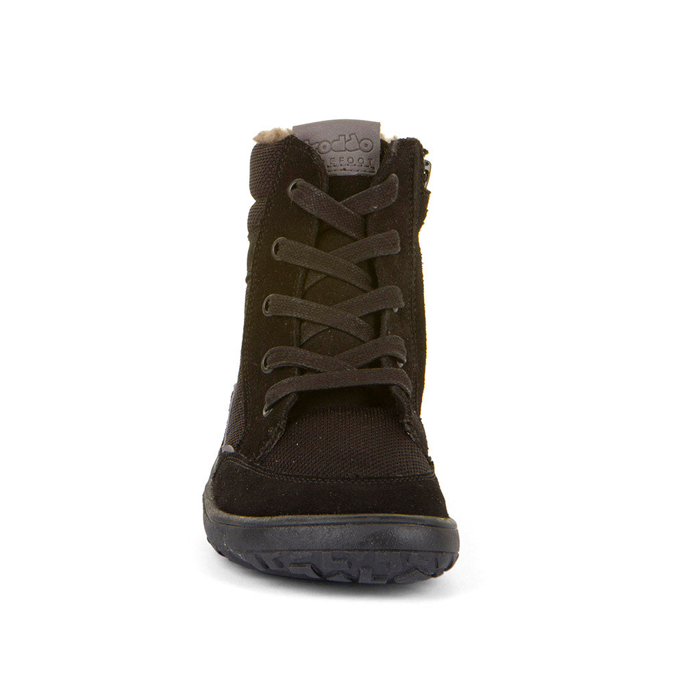 Froddo Barefoot - TEX Wool Grow Black - Botines de Cordones con Membrana Tex-Froddo-Cacles Barefoot-Tienda de calzado barefoot respetuoso minimalista