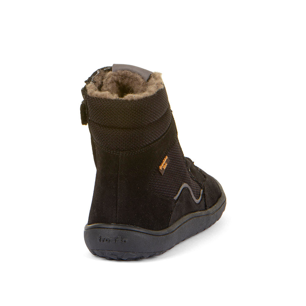 Froddo Barefoot - TEX Wool Grow Black - Botines de Cordones con Membrana Tex-Froddo-Cacles Barefoot-Tienda de calzado barefoot respetuoso minimalista